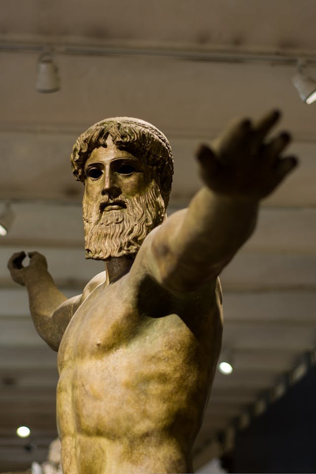 Sculpture Artemision Bronze in National Archaeological Museum of Athens