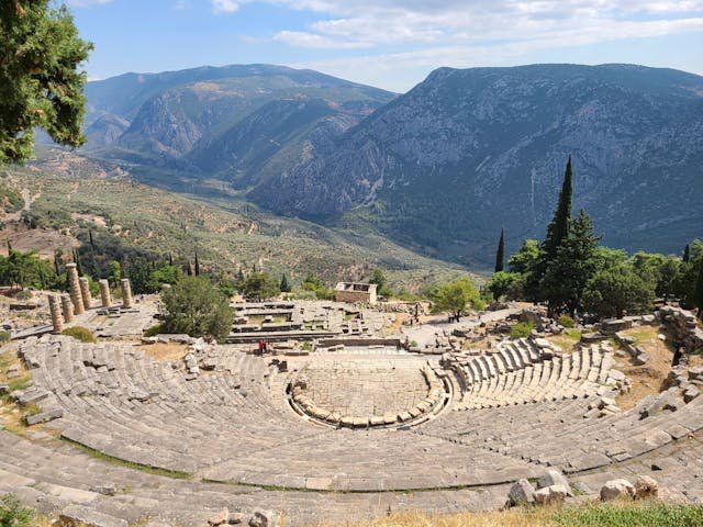 the Ancient Theater of Delphi in Greece